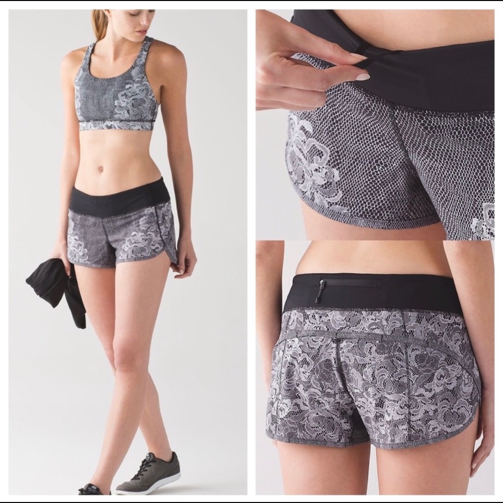 RARE lace lululemon shorts, Barely worn